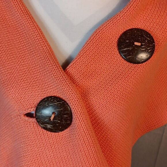Button Knit Sweater Wrap - Picture 2 of 5